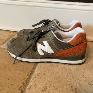 New Balance Green and Orange Sneakers